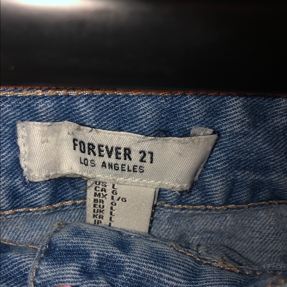 distressed denim mini skirt - Picture 3 of 3